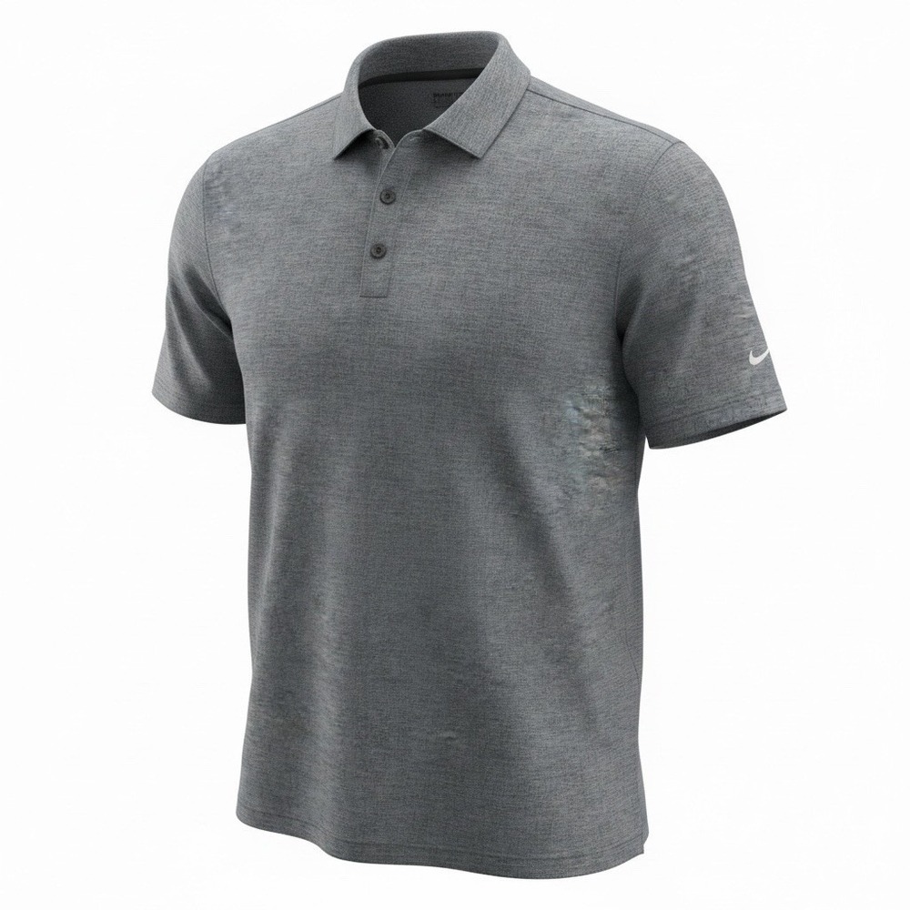 Nike Men's Dri-FIT Crosshatch Polo 838965-065 Heathered Gray Size M